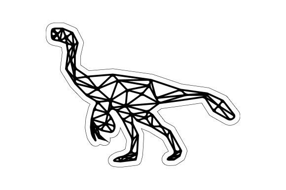 Dinosaur Nothronychus Geometrical Sticker Review