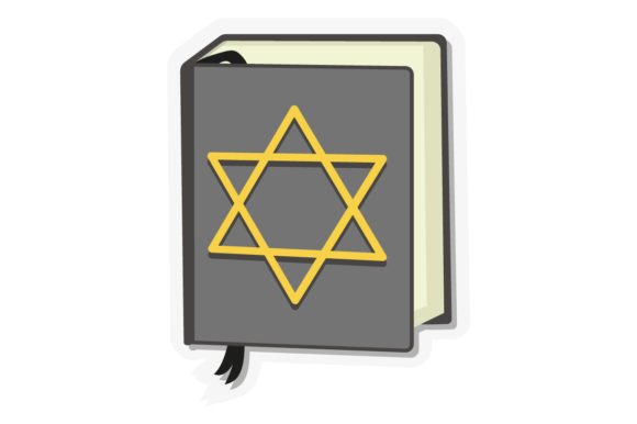 Hanukkah Sticker - Torah: A Designer's Review for Holiday Embroidery