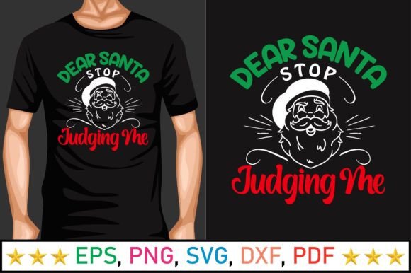 Review: Dear Santa Stop Typography T-Shirt Design