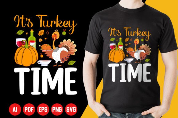 Review: It's Turkey Time Thanksgiving T-Shirt Design
