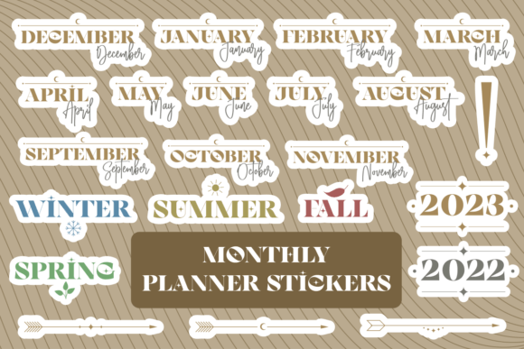 Review: Monthly Planner Stickers Set for Embroidery