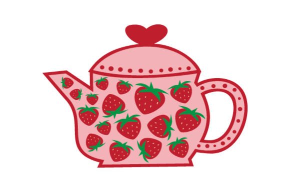 Strawberry Teapot Sticker: A Designer's Review for Embroidery